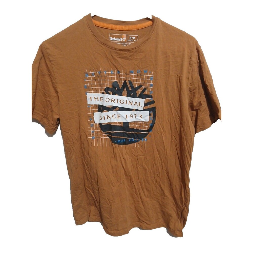 Timberland Mens Size M Brown Shirt Says The Original Since 1973